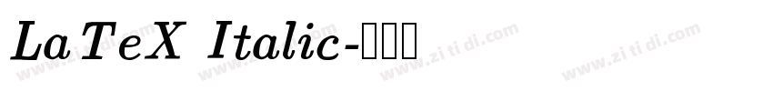 LaTeX Italic字体转换